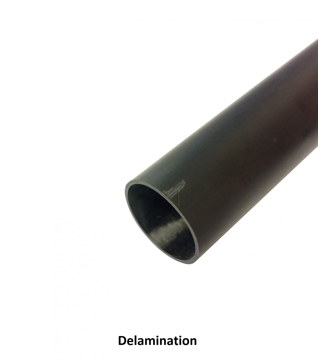 Delaminating a carbon fiber tube