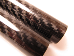 2x2 twill carbon fiber tube clearcoated